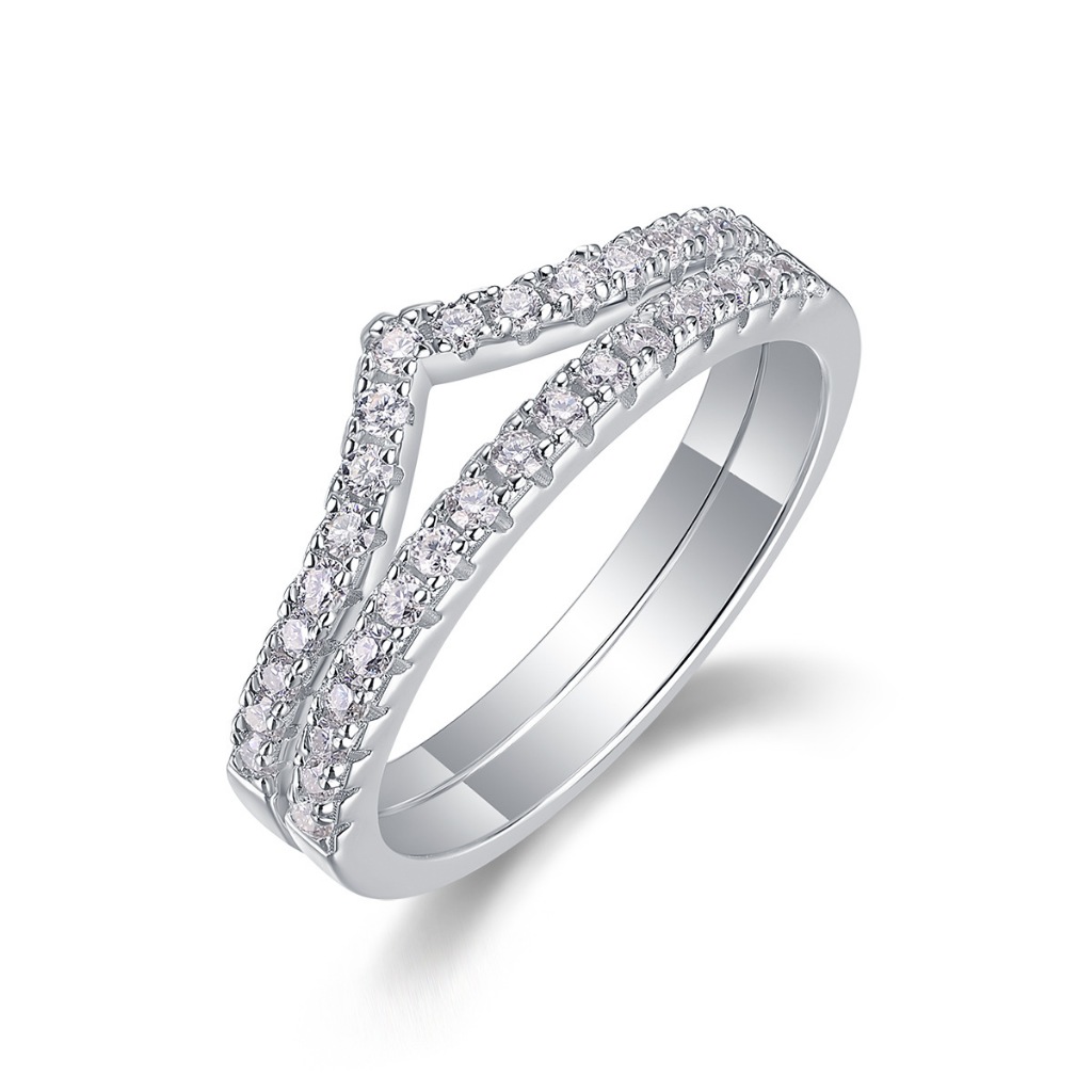 full moissanite diamond listring band Cincin