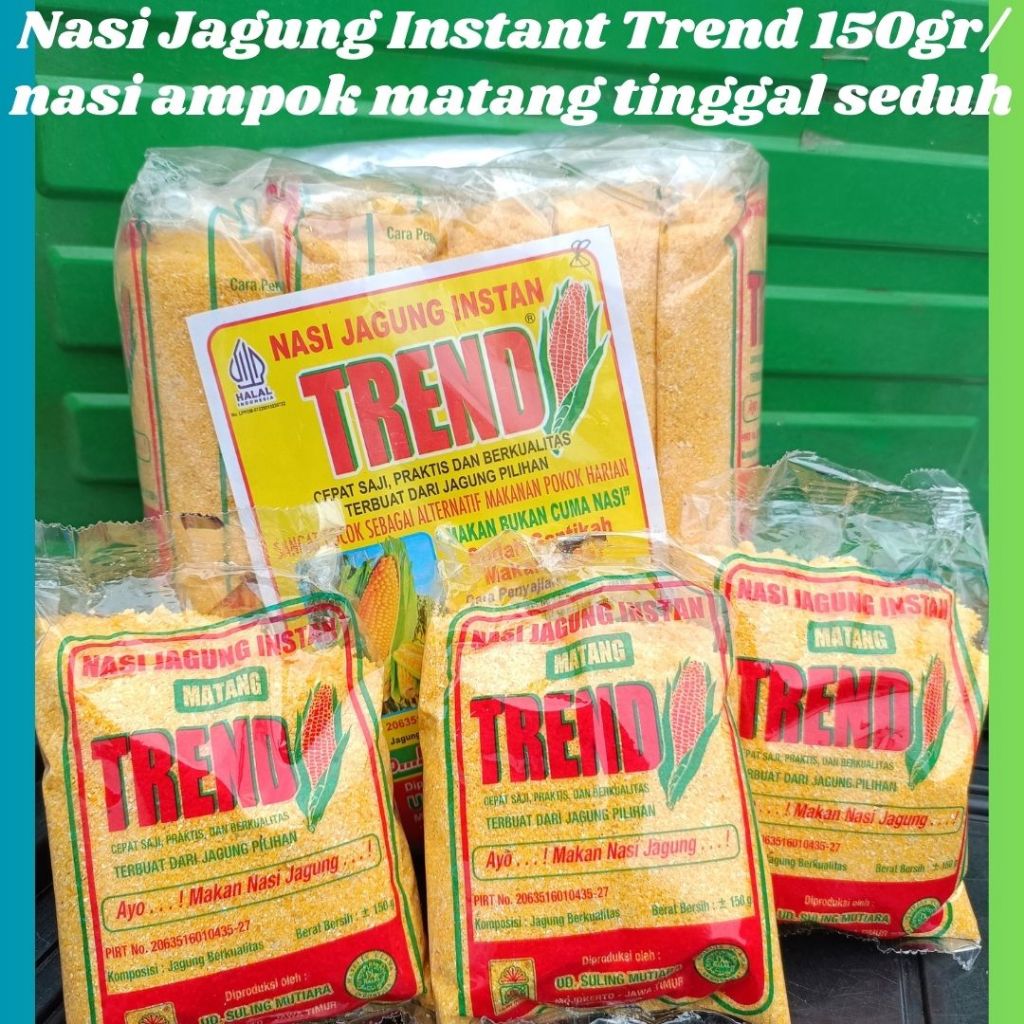 

Nasi Jagung Instant Trend 150gr/ nasi ampok matang tinggal seduh