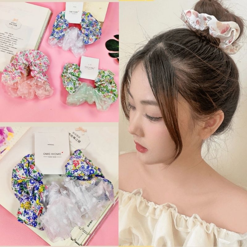 BDT - Ikat Rambut Scrunchie Korea / Aksesoris Wanita Gelang Hijab / Karet Rambut Aesthetic Premium