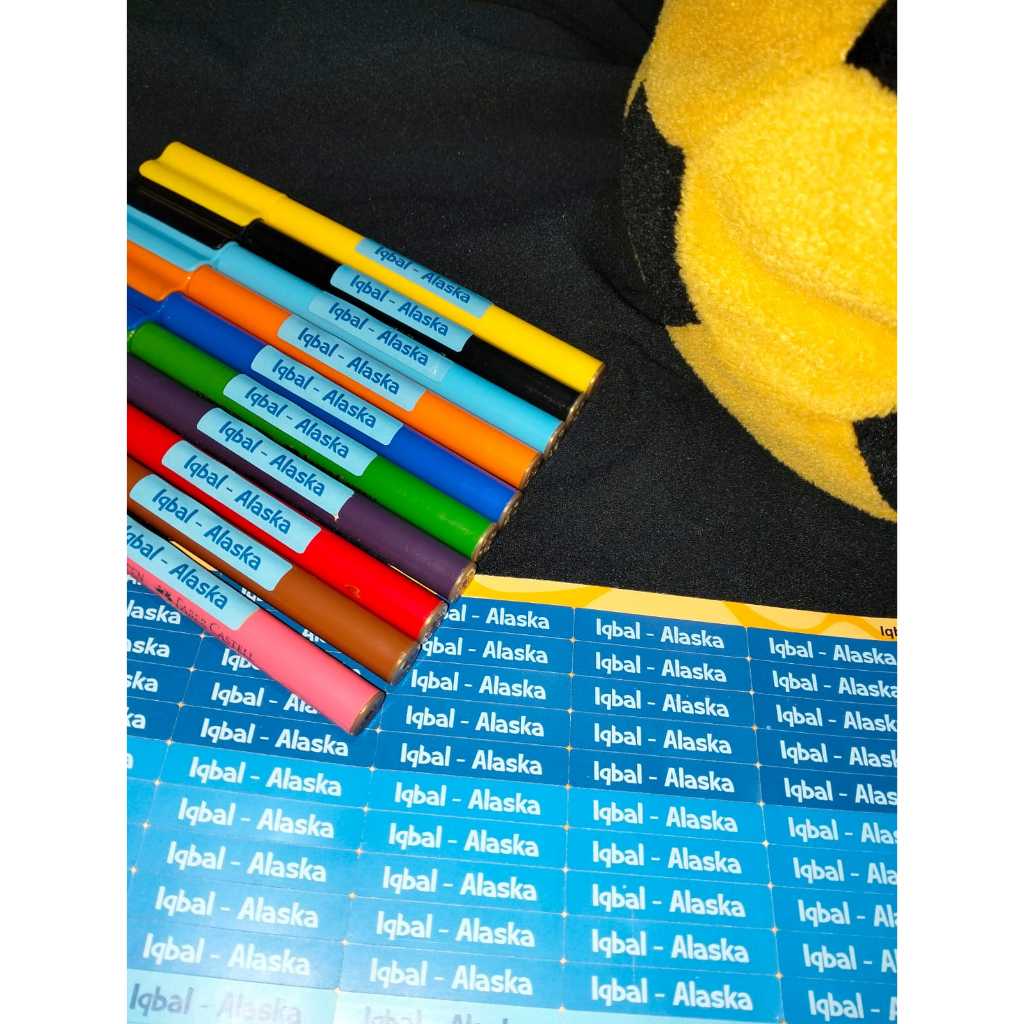 

[NEW - PART 3] Stiker Label Nama / stiker nama (pemesanan kelipatan 4)
