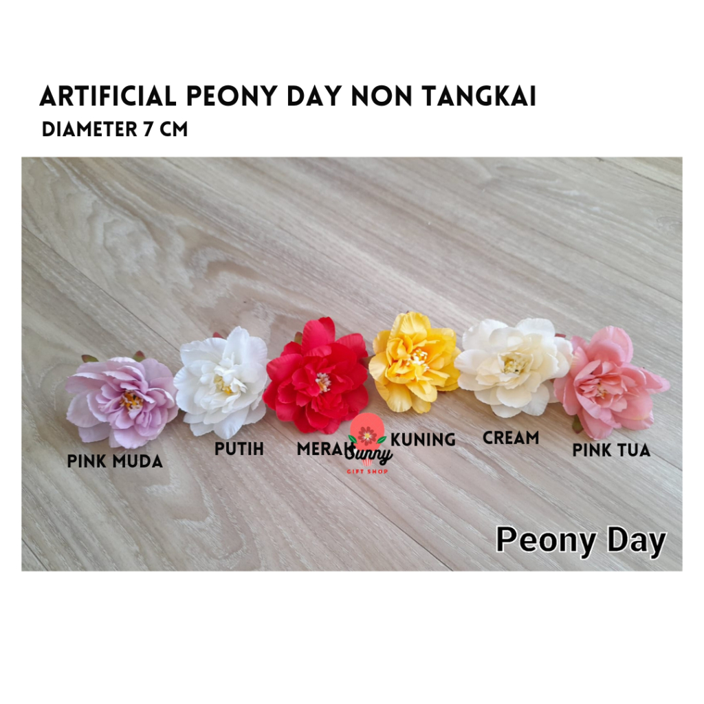 Peony Day d.7cm / Bunga Artificial Peony Day / Bunga Artificial Peony Day non tangkai / bunga peony 
