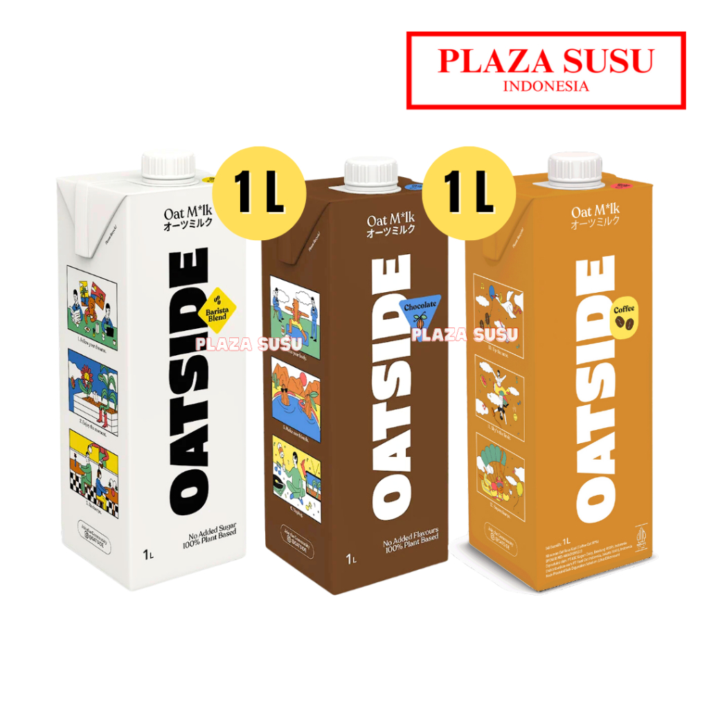 

OATSIDE 1 LITER SUSU GANDUM OAT SIDE OAT MILK BARISTA BLEND/CHOCOLATE/COFFEE 1L