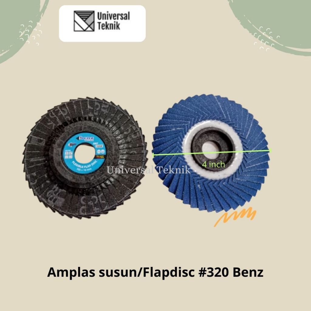 Amplas Susun Flap disc Benz Grit 320