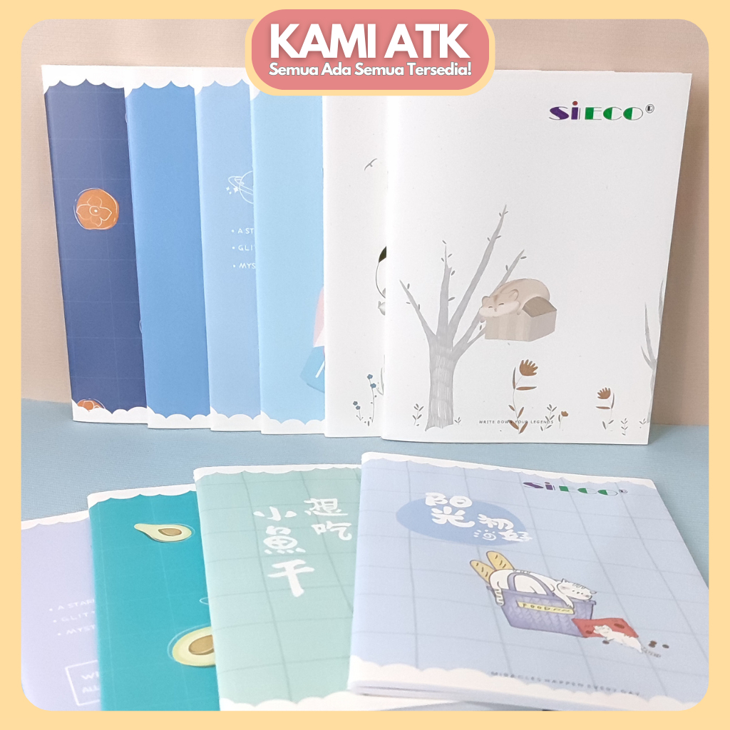 

KAMI ATK | Buku Catatan Tulis Kertas A5 Motif / Buku Tulis Sekolah Kuliah SIECO Isi 58 Lembar