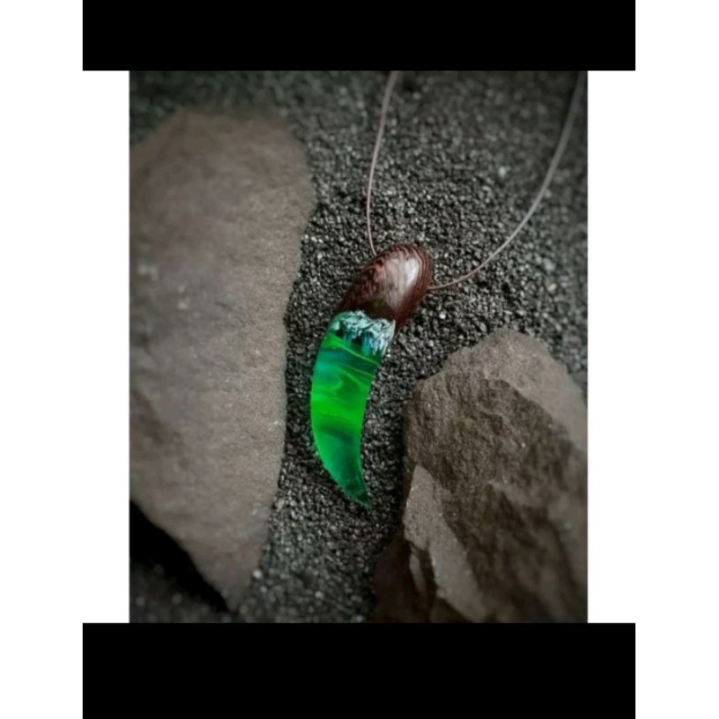 Kalung Resin cowok keren/model taringg kombinasi