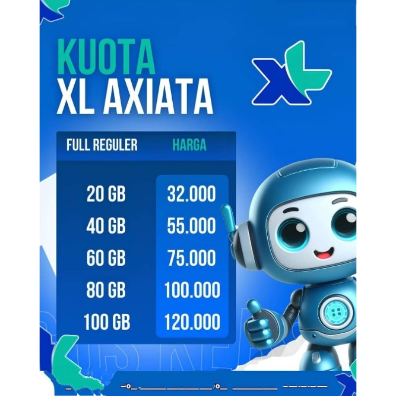 KUOTA XL PROMO MURAH XL AXIS BIG SALE JUMBO 40GB 60GB 80GB 100GB