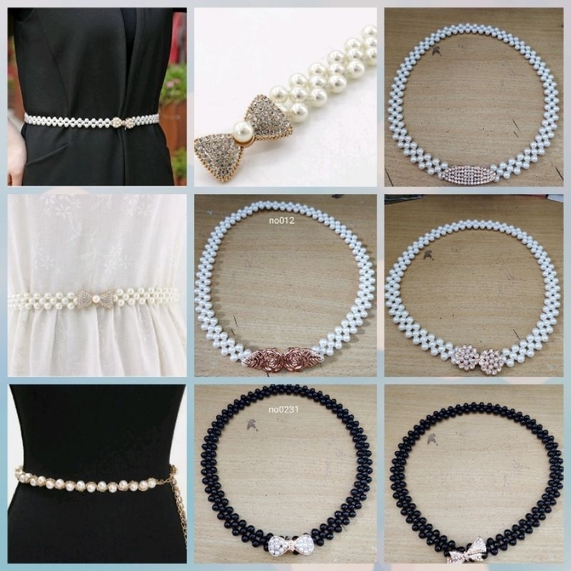 ikat pinggang mutiara/ikat pinggang rantai/ikat pinggang
