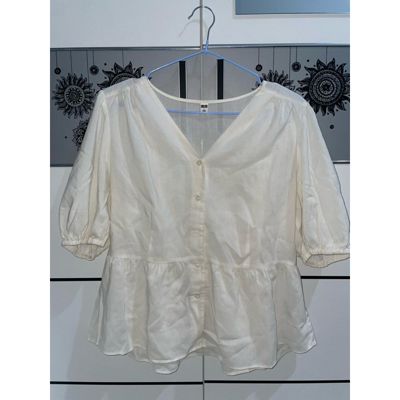 Uniqlo white blouse