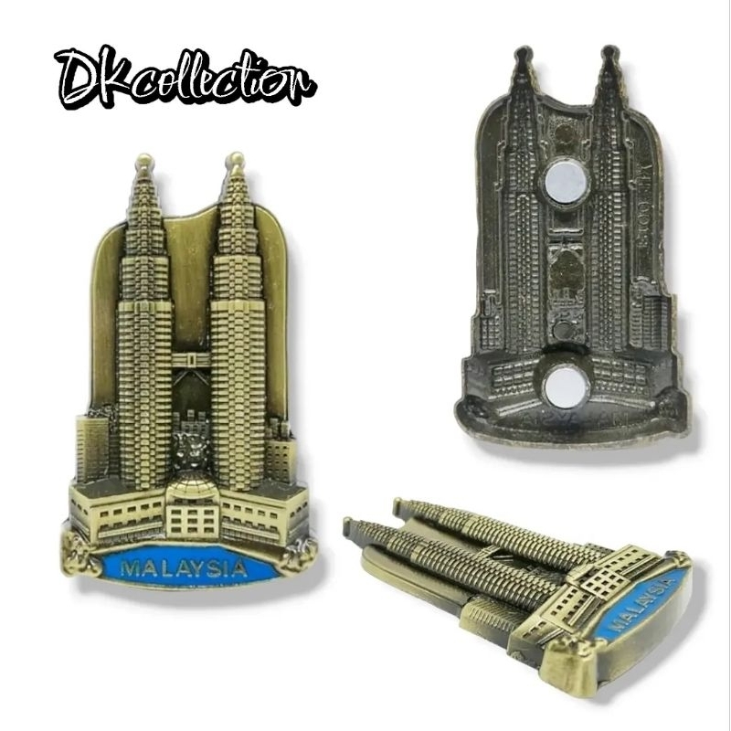 magnet kulkas malaysia besi souvenir tempelan kulkas kuala lumpur merchandise malaysia