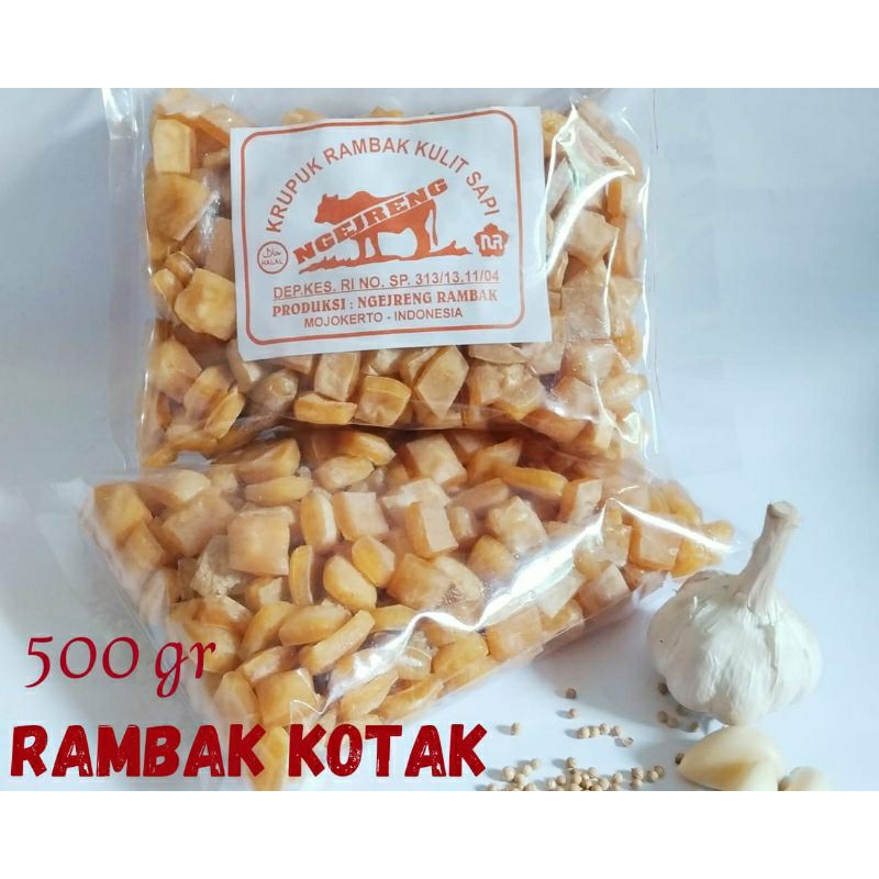 

RAMBAK KOTAK / DADU / KRECEK RAMBAK KULIT SAPI 500gr