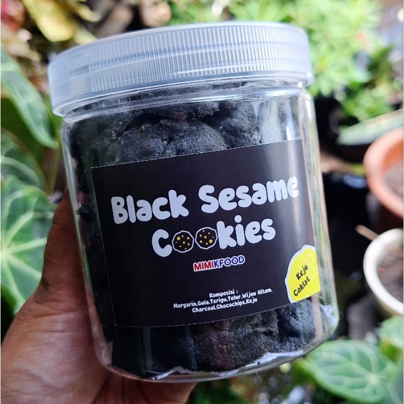 

BLACK SESAME COOKIES (Kue Wijen Hitam) ALA KOREA