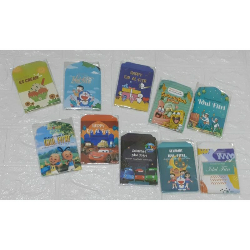

60lembar Amplop Lebaran karakter medium 7x9cm