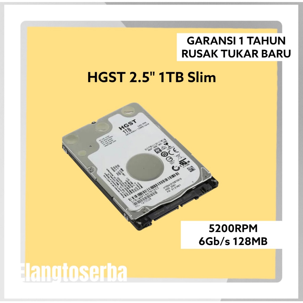 HGST 1TB 2.5-inch 5400 RPM HDD INTERNAL LAPTOP