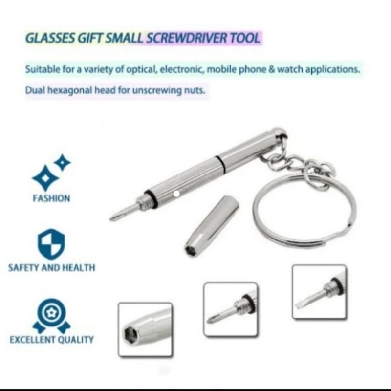 SBPS Gantungan Obeng Jam Tangan Kacamata Serbaguna Kecil Obeng Reparasi