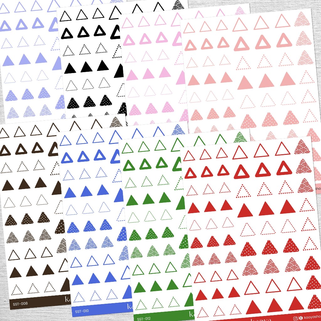 

Basic Shape Sticker Stiker Sheet: Triangle / Segitiga Journal Jurnal Scrapbook DIY Bujo Perlengkapan Sekolah Kerajinan Alat Tulis Dekorasi Toploader