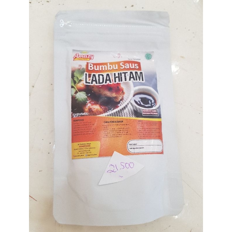 

bumbu Saus lada Hitam brand Amazy