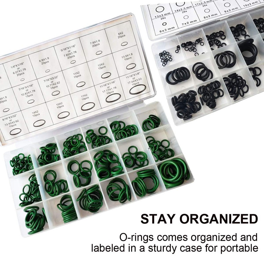 Karet Rubber O Ring Oring Seal Karet Pengencang Segel Anti Bocor 225Pc