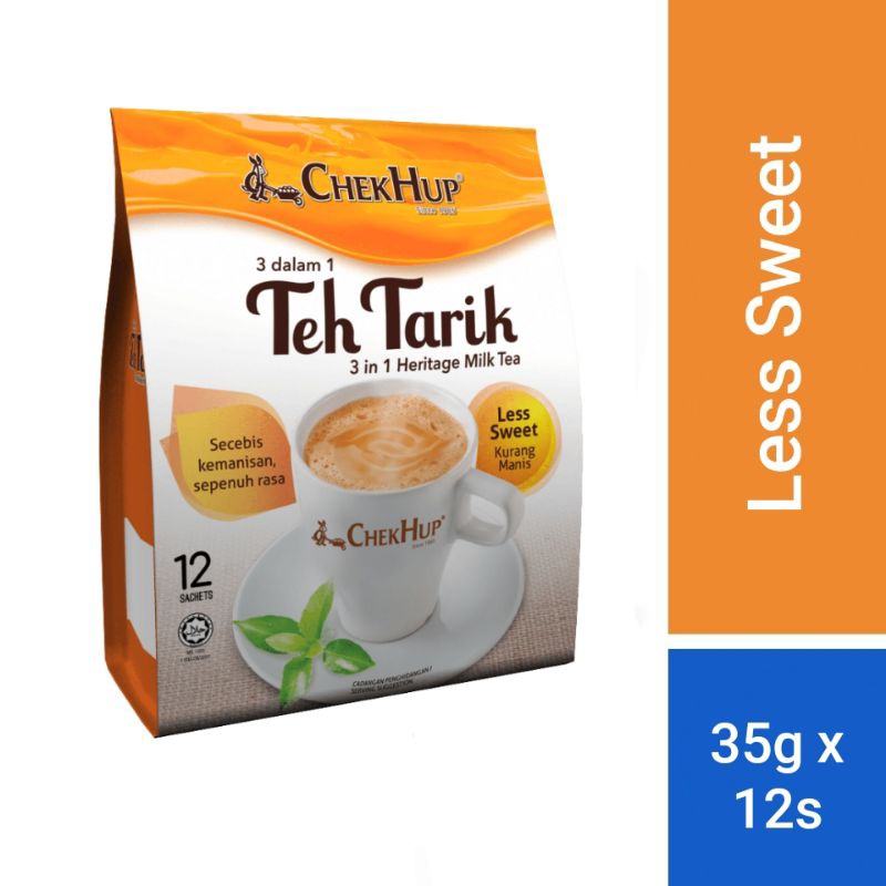 

CHEK HUP 3in1 Teh Tarik Less Sweet Malaysia (35g x 12 sachet)