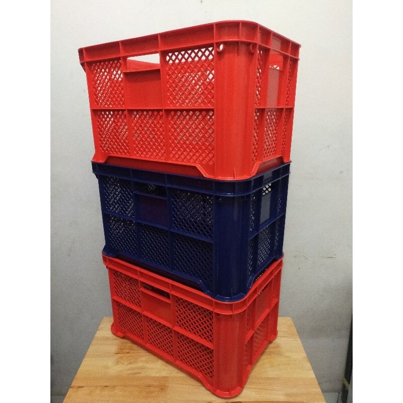 Keranjang Industri Naga A20 / Keranjang Plastik Susun / Krat Container Plastik Tebal / Keranjang Pab