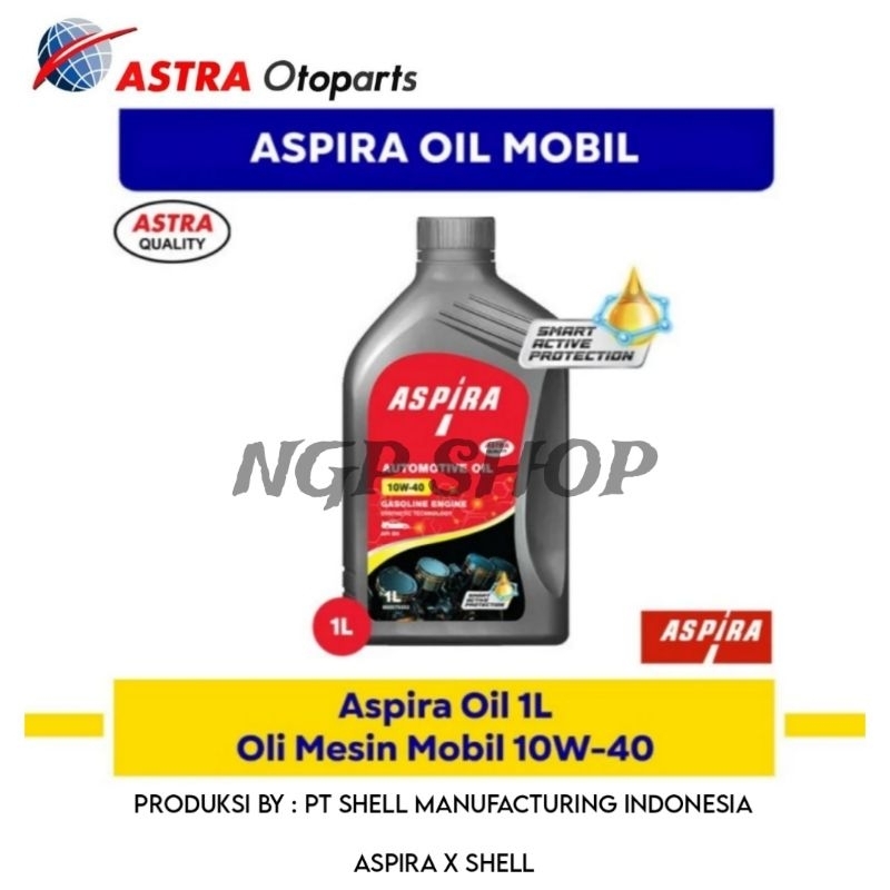 Oli Mobil Aspira 10W-40 API SN Oli Mesin Aspira - Tahan Panas