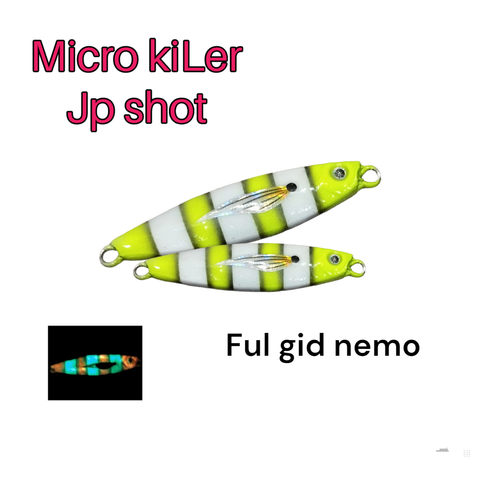 METAL JIG 30GRAM NEMO MENYALA DALAM GELAP UMPAN MICRO JIG GID FUL GID UMPAN CASTING JIGGING
