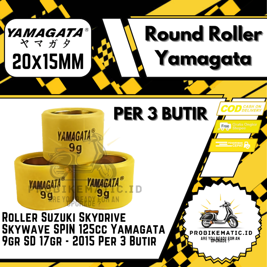 Round Roller Suzuki Skydrive Skywave Spin 125 cc 9 GR 10 GR 11 GR 12 GR 13 GR 14 GR 15 GR 17 GR 18 G