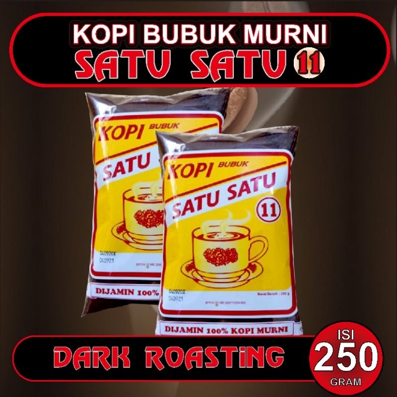 

Kopi Satu Satu Kopi Hitam Kopi Bubuk Murni Satu Satu 250gr Khas Sidoarjo