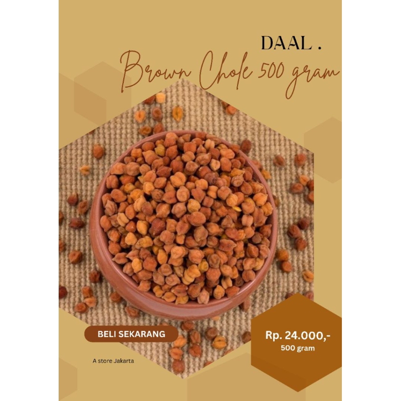 

brown chole / brown chickpeas / kala chana 500 gram