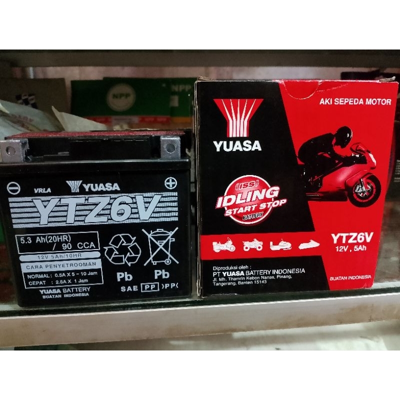 100% ORI ACCU / AKI YUASA YTZ6V AKI VARIO CBR PCX DLL