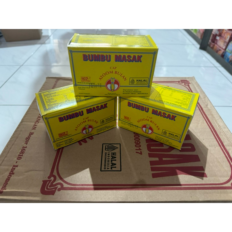 

BUMBU MASAK CAP ATOOM BULAN ( 1 BOX ISI 20 PCS )