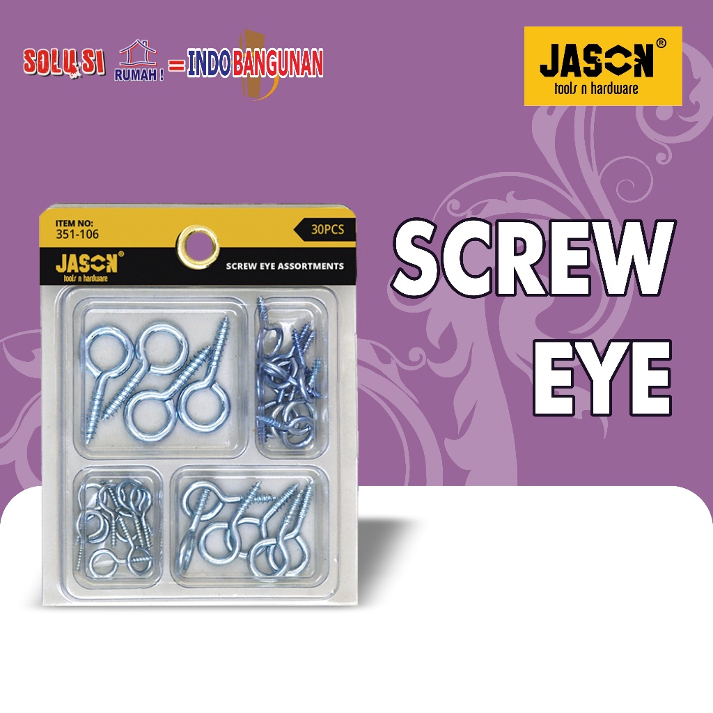 JASON - SKRUP MATA TUTUP 30 PCS/ SKRUP/ SKRUP KECIL/ SKRUP STAINLESS