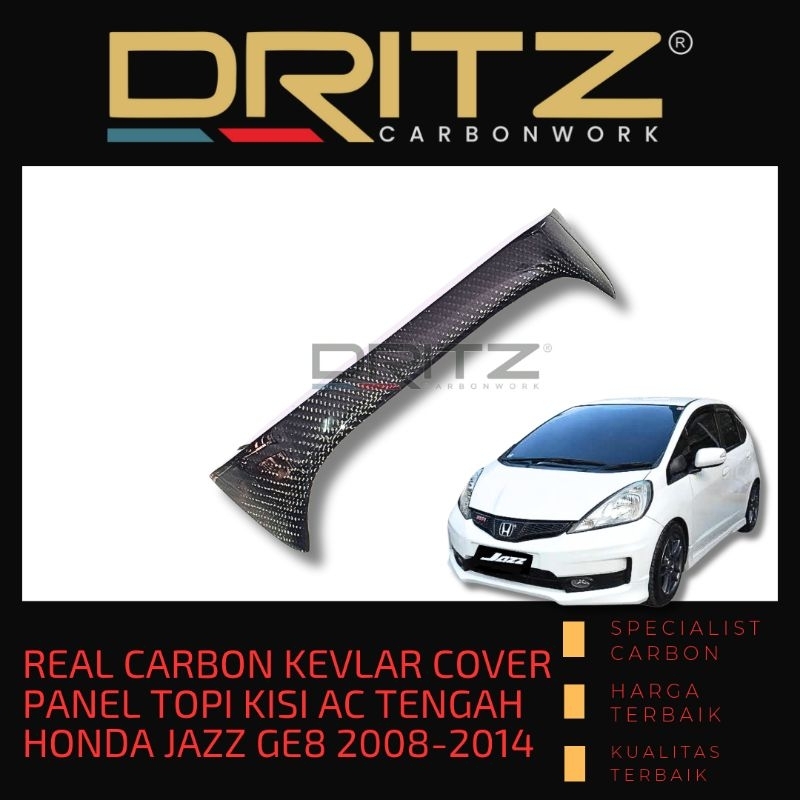 Carbon Cover Panel Topi Kisi AC Tengah HONDA JAZZ GE8 2008-2015