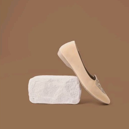 Juliar R0124 Flatshoes Diamond Bar Cream
