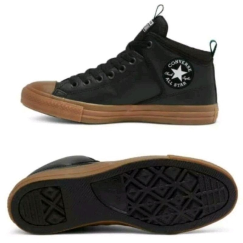 Limited edition Converse Mid street Black Leather 41 Original 100%