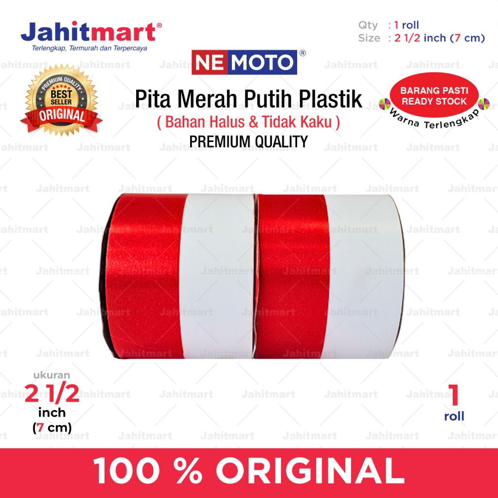 

Pita Merah Putih Plastik 7 Cm