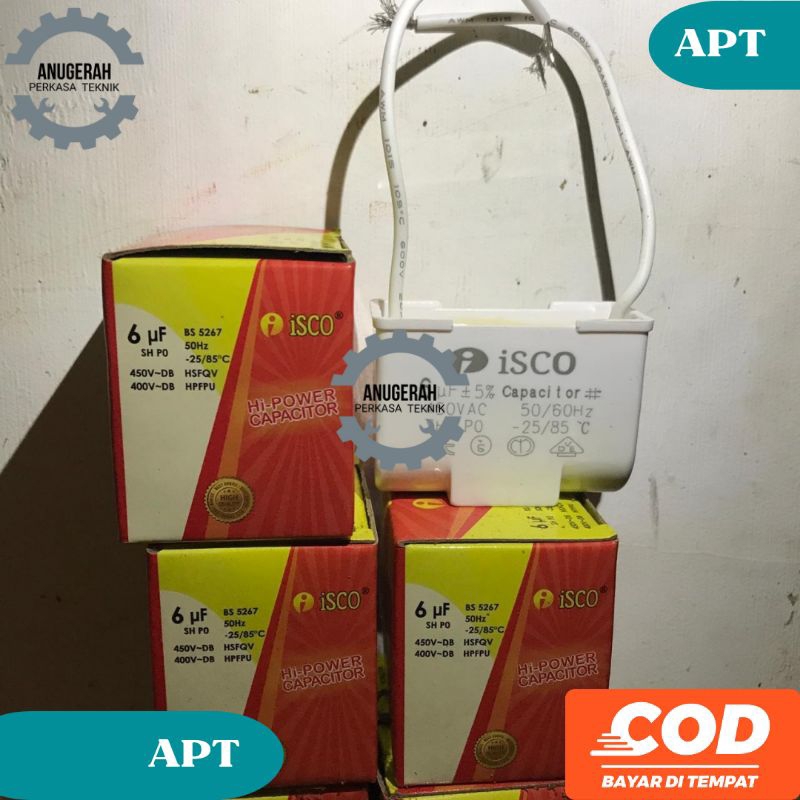 Capacitor Kapasitor 6UF ISCO 450V