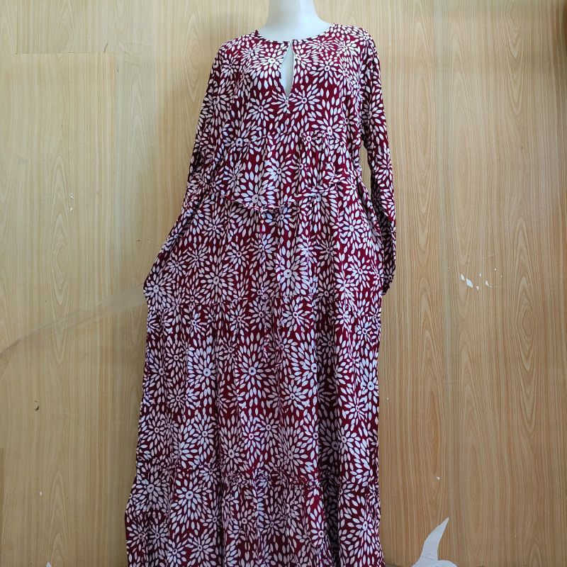 Batik Qonita Boutique, Longdress Diandra Susun Halus