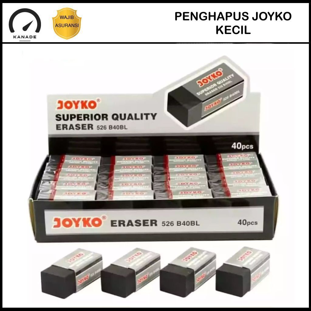 

Penghapus Pensil Kecil Eraser Hitam Putih Warna Alat Perkantoran Sekolah JOYKO B40