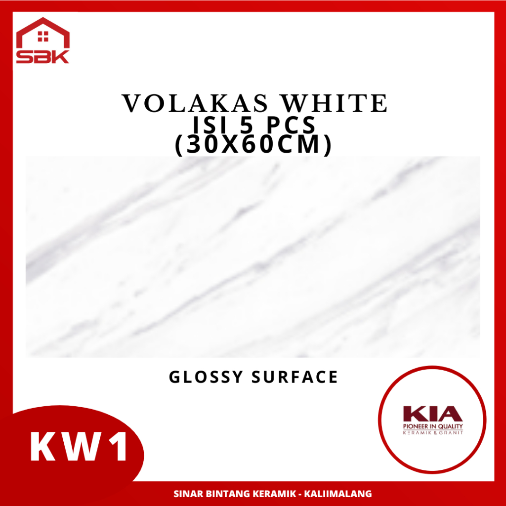 Keramik Dinding Cutting 30x60 Volakas White