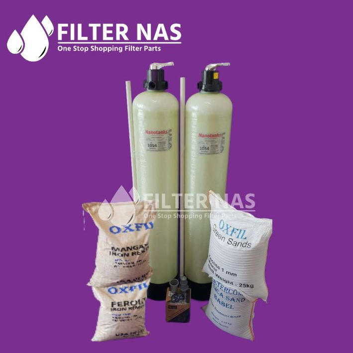 Paket Filter Air Tabung Advance ECO FRP 1054 Air Besi Karat dan Bau