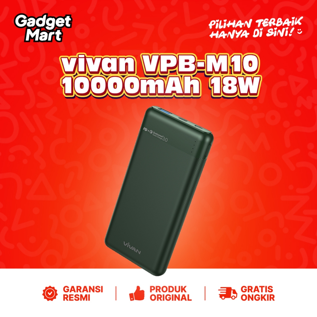 Powerbank VIVAN 10000mah VPB-M10 18W Port Type C & Micro USB