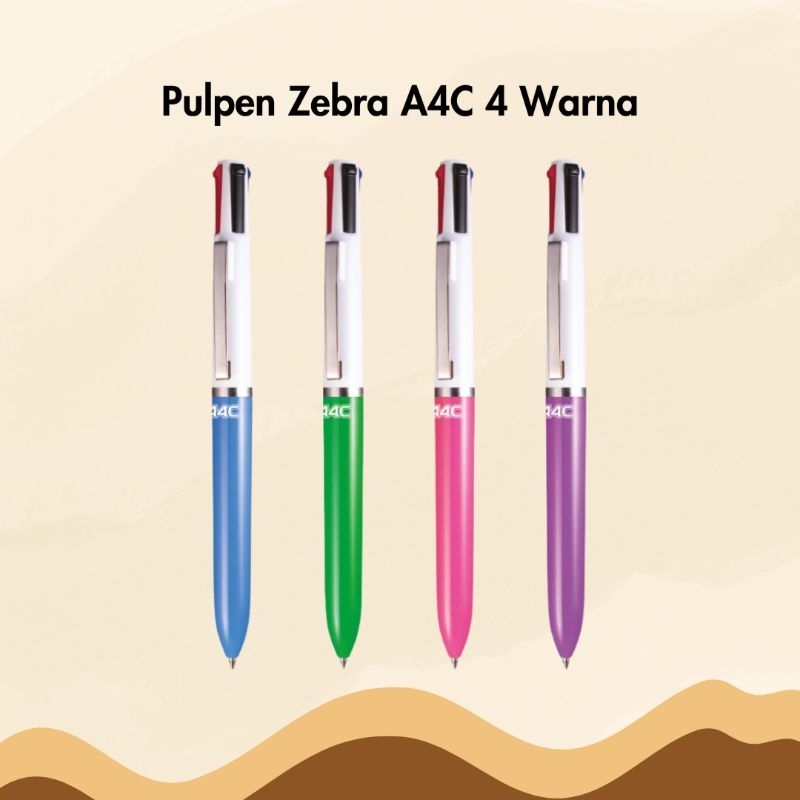 

Pulpen Zebra 4 Warna A4CA Bolpen Bolpoin Ballpoint Pena Pen