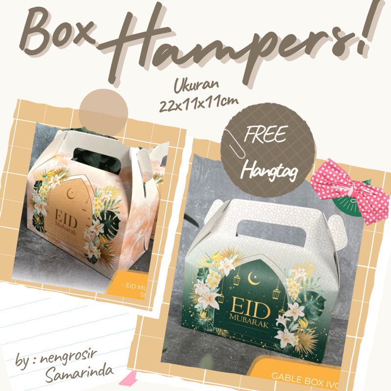 

Kotak Box Hampers FREE Hangtag || GABLE BOX Bisa INSTAN dan COD