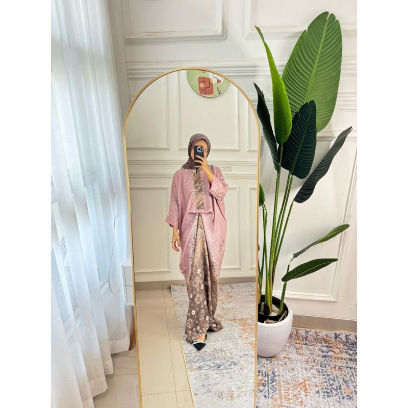 Kaftan jumputan payet | kaftan jumputan alami palembang