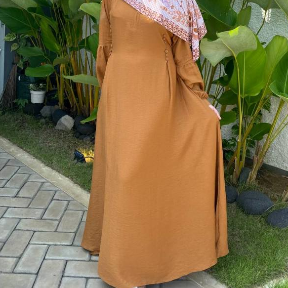 Gamis Linen Polos Premium