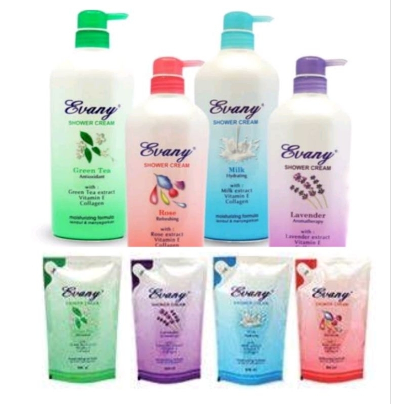 EVANY SHOWER CREAM BOTOL PUMP 700ml/Refill 500ml