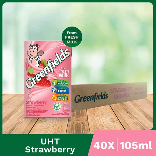

x1 Karton kids mini Greenfields UHT Strawberry 105mL 105 mL [Pengiriman Nasional - Lebih Hemat]