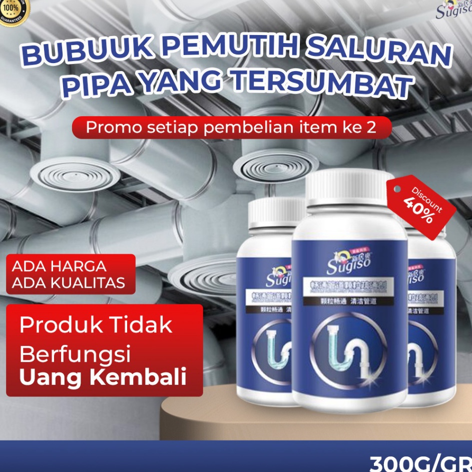 Stock Banyak SRt Sugiso Bubuk Pembersih Saluran Pipa