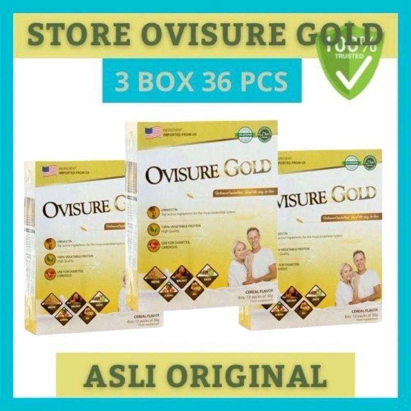 

3BOX OVISUR GOLD MILK SUSU OBAT TULANG DAN SENDI YANG SEHAT 100% DIMFOM USA