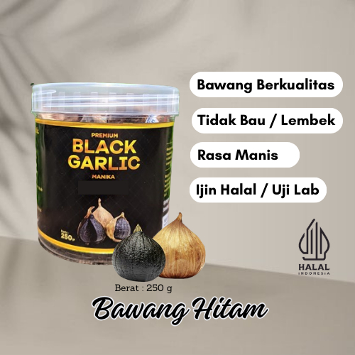 Black Garlic Bawang Hitam Tunggal Manika Kualitas Premium | bawang tunggal lanang | black garlic jos